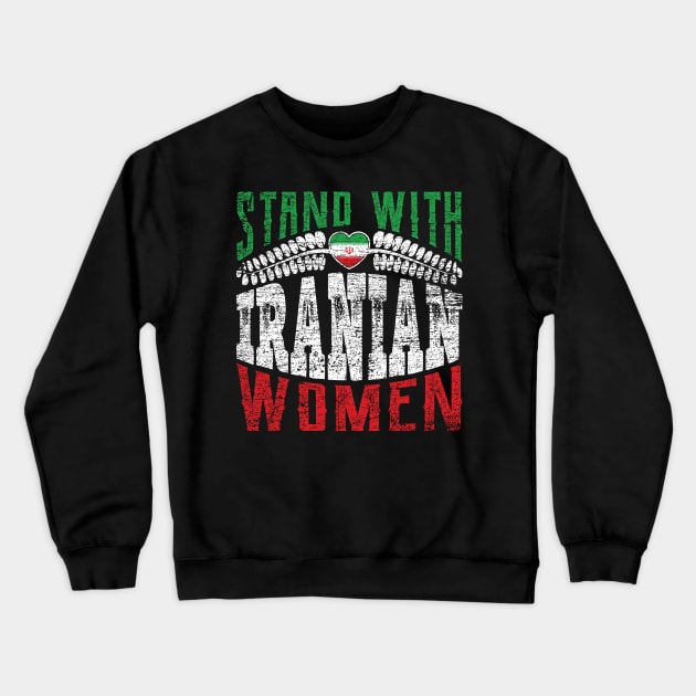 Stand with Iranian women grungy version 2 Crewneck Sweatshirt by Emma